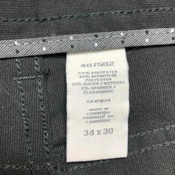 Perry Ellis Portfolio Dress Pants Black  Size 34 - Picture 10 of 16